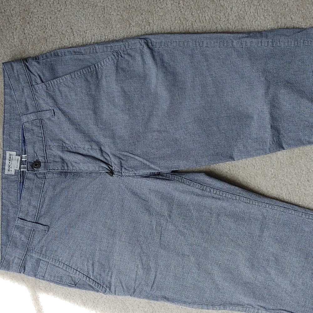 Dockers slim tapered stretch chinos, hounds tooth